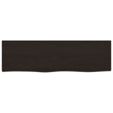Vidaxl wastafelblad 100x30x(2-6) cm behandeld massief hout donkerbruin