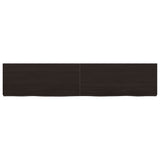 Vidaxl wastafelblad 140x30x(2-6) cm behandeld massief hout donkerbruin