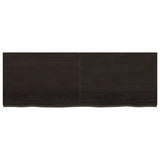 Vidaxl wastafelblad 140x50x(2-4) cm behandeld massief hout donkerbruin