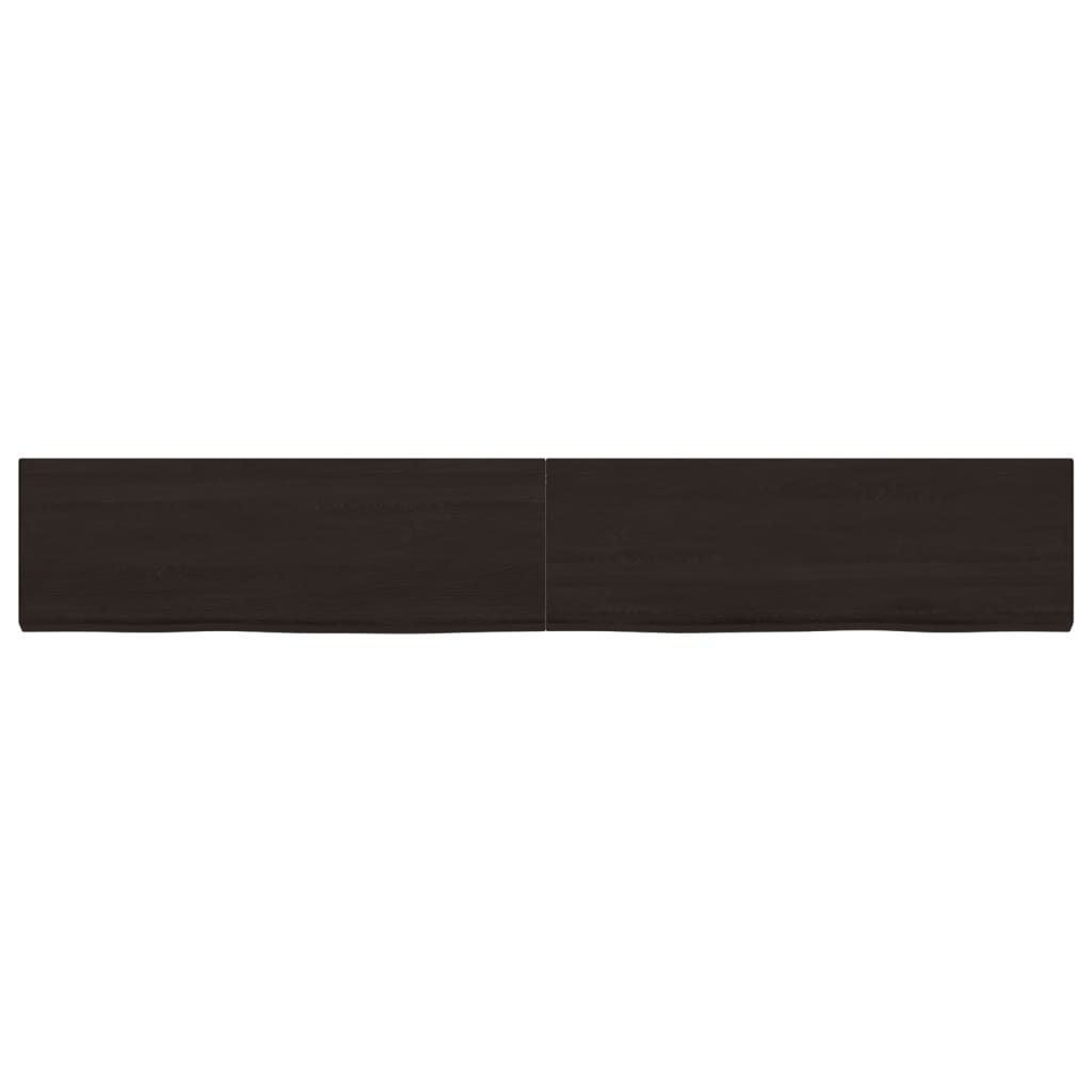Vidaxl wastafelblad 180x30x(2-6) cm behandeld massief hout donkerbruin