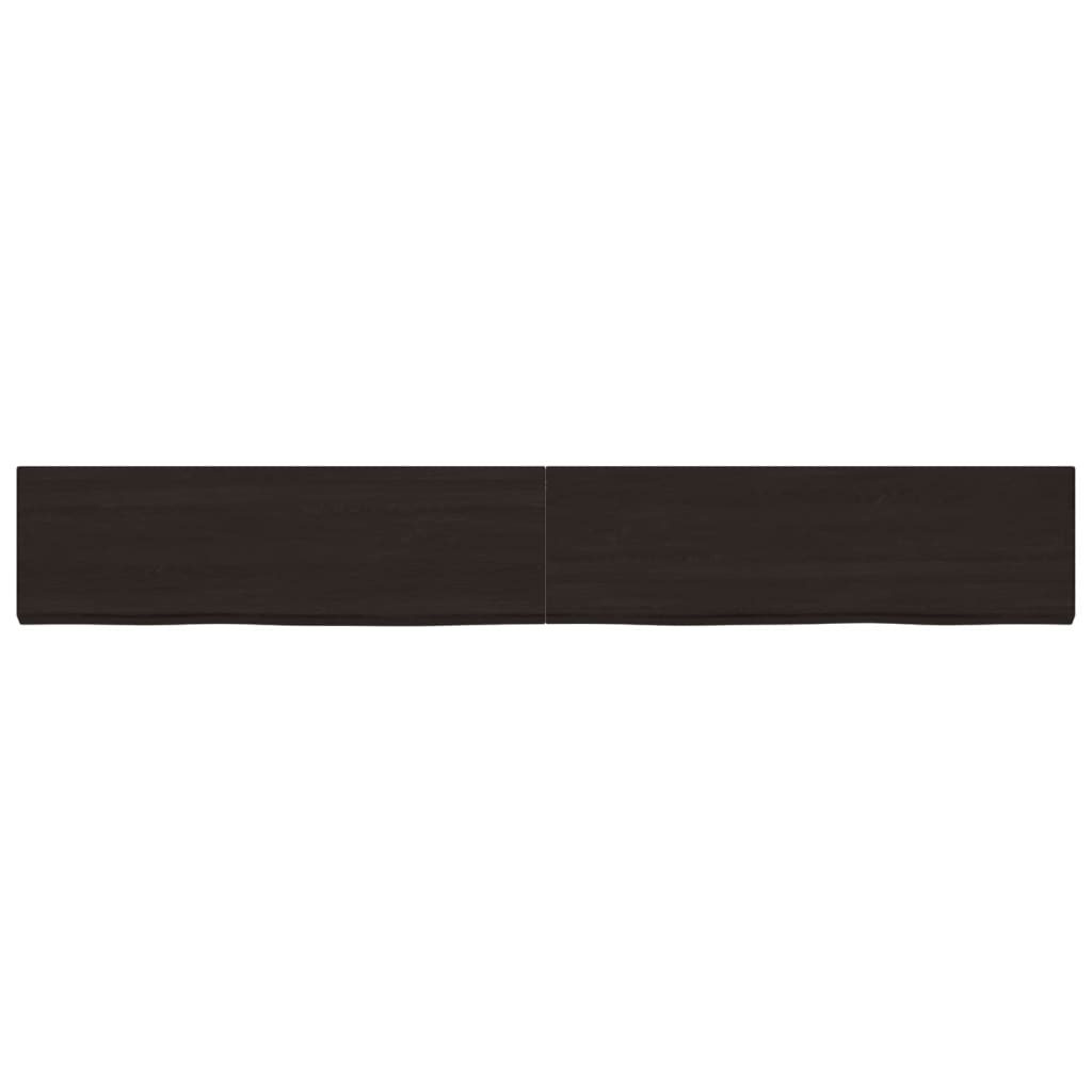 VidaXL Wastafelblad 200x30x(2-4) cm behandeld massief hout donkerbruin