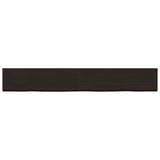 Vidaxl wastafelblad 200x30x(2-6) cm behandeld massief hout donkerbruin