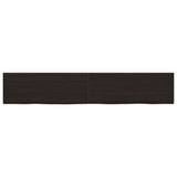 Vidaxl wastafelblad 220x40x(2-4) cm behandeld massief hout donkerbruin