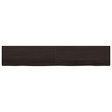 Vidaxl wastafelblad 220x40x(2-6) cm behandeld massief hout donkerbruin