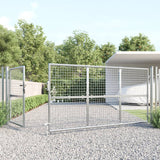 VidaXL Tuinpoort 350x175 cm gaas en gegalvaniseerd staal zilverkleur