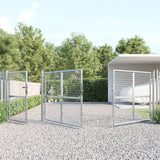 VidaXL Tuinpoort 400x175 cm gaas en gegalvaniseerd staal zilverkleurig