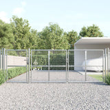 VidaXL Tuinpoort 400x175 cm gaas en gegalvaniseerd staal zilverkleurig