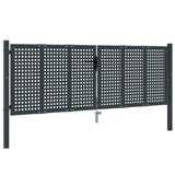 VidaXL Poort 300x125 cm staal antracietkleurig