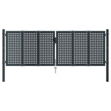 VidaXL Poort 300x125 cm staal antracietkleurig