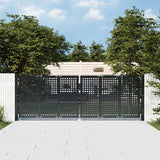 VidaXL Poort 300x125 cm staal antracietkleurig