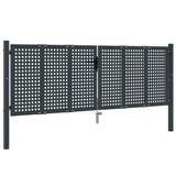 VidaXL Poort 300x150 cm staal antracietkleurig
