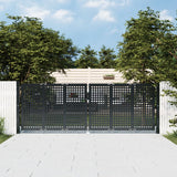 VidaXL Poort 300x150 cm staal antracietkleurig
