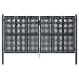 VidaXL Poort 300x175 cm staal antracietkleurig