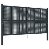 VidaXL Poort 300x150 cm staal antracietkleurig