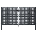 VidaXL Poort 300x150 cm staal antracietkleurig