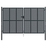 VidaXL Poort 300x175 cm staal antracietkleurig