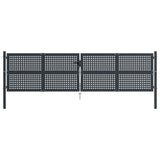 VidaXL Poort 400x150 cm staal antracietkleurig