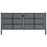 VidaXL Poort 400x175 cm staal antracietkleurig