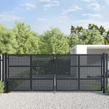 VidaXL Poort 400x200 cm staal antracietkleurig