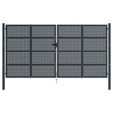 VidaXL Poort 400x225 cm staal antracietkleurig