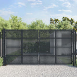 VidaXL Poort 400x225 cm staal antracietkleurig
