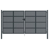 VidaXL Poort 400x250 cm staal antracietkleurig