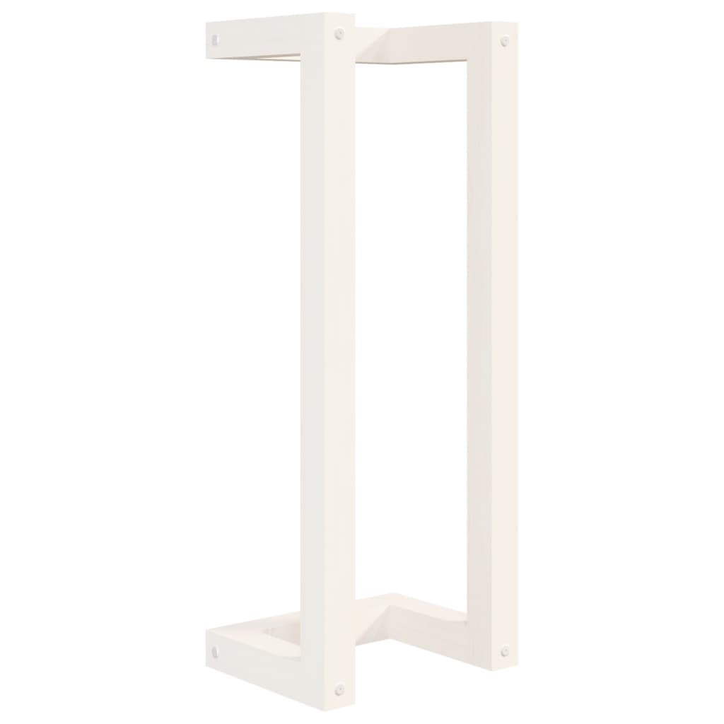 Vidaxl handdoekenrek 23x18x60 cm massief groenhout wit