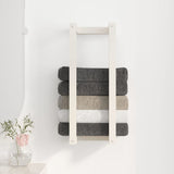 Vidaxl handdoekenrek 23x18x60 cm massief groenhout wit