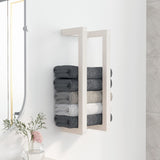Vidaxl handdoekenrek 23x18x60 cm massief groenhout wit