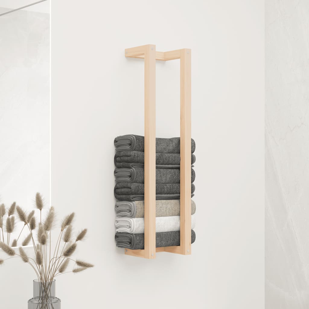 Vidaxl handdoekenrek 23x18x90 cm massief grenenhout