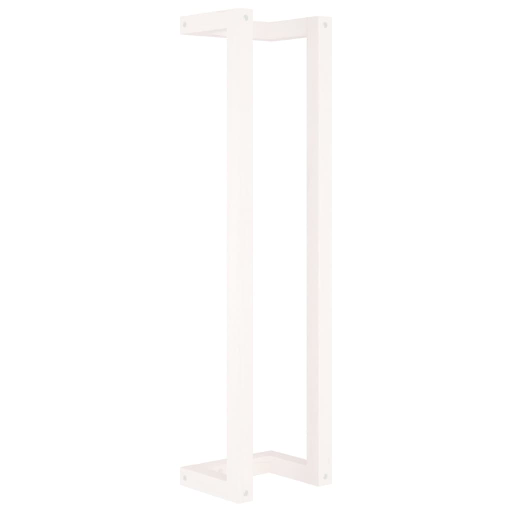Vidaxl handdoekenrek 23x18x90 cm massief groenhout wit