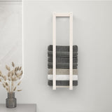Vidaxl handdoekenrek 23x18x90 cm massief groenhout wit