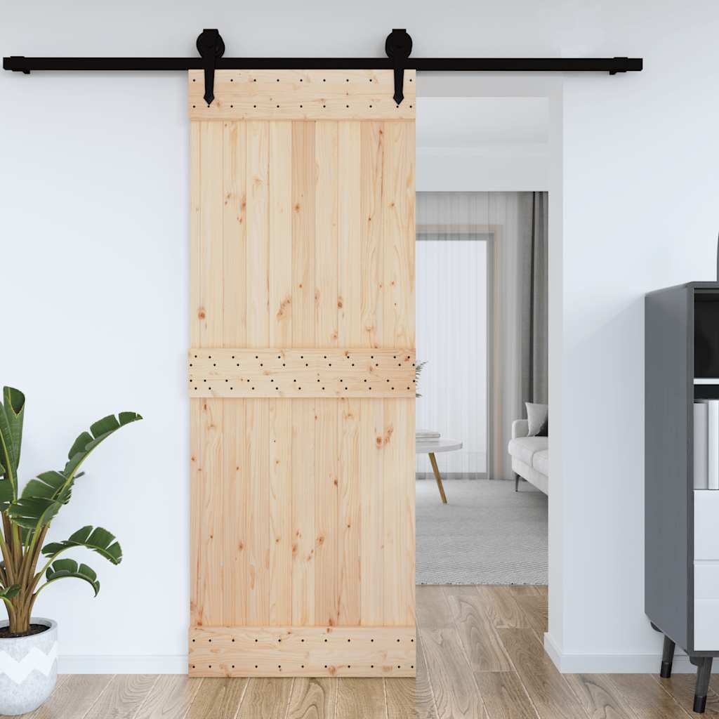Vidaxl deur narvik 85x210 cm massief grenenhout