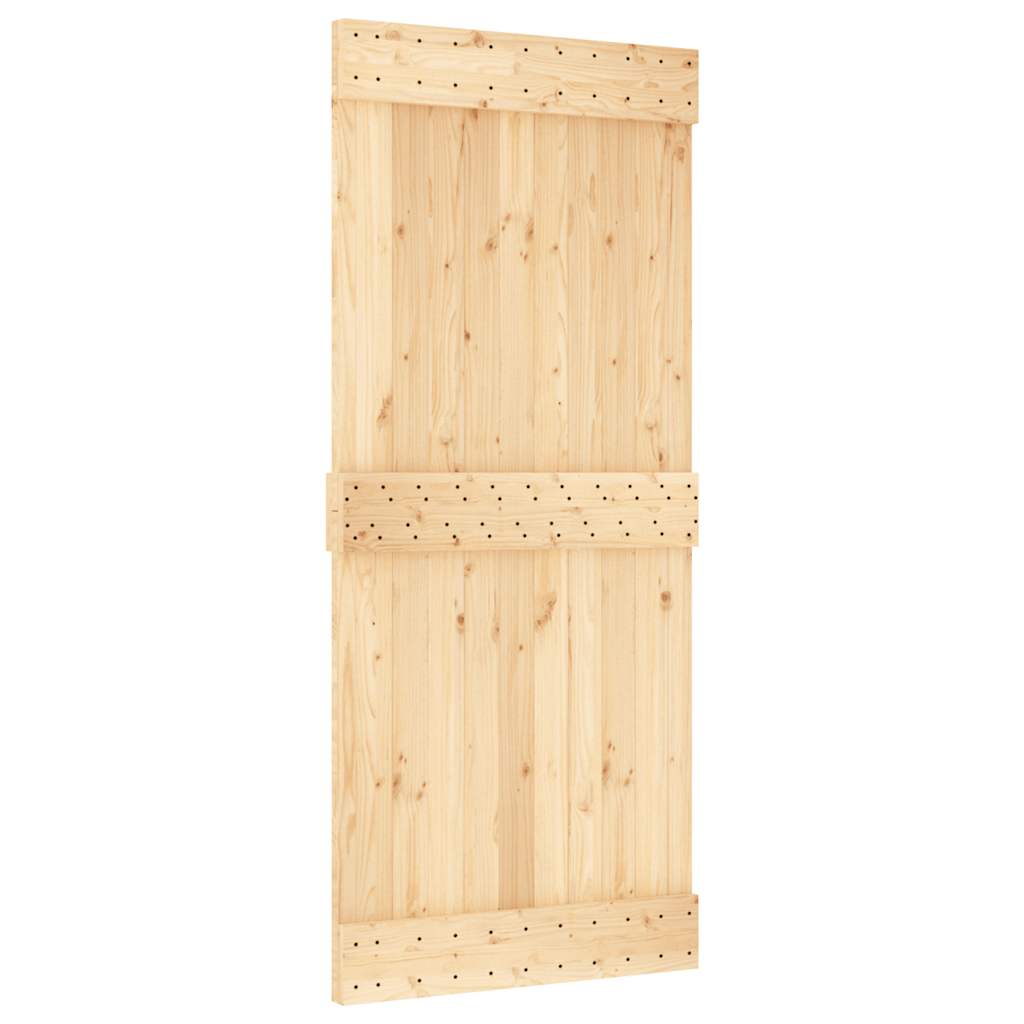 Vidaxl deur narvik 90x210 cm massief grenenhout