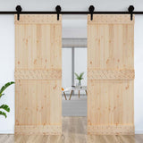 Vidaxl deur narvik 90x210 cm massief grenenhout