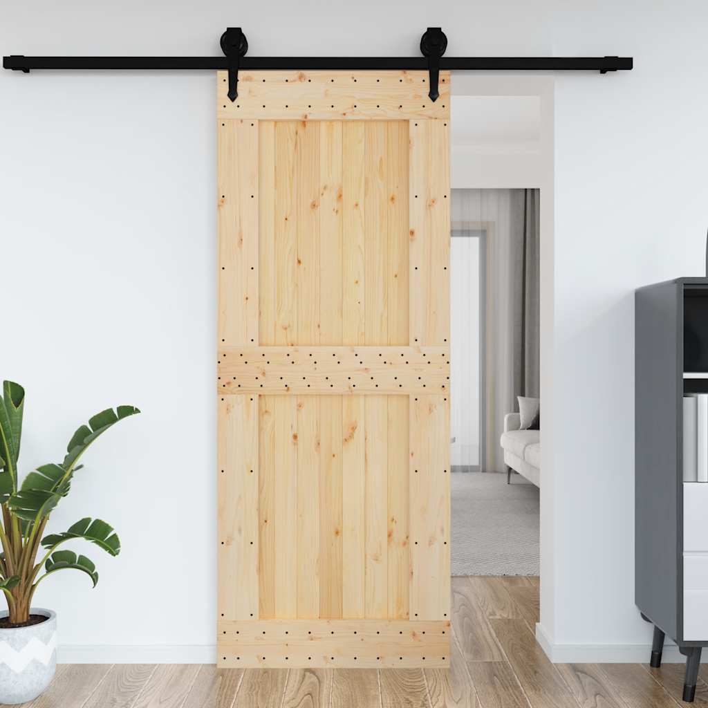 Vidaxl deur narvik 90x210 cm massief grenenhout