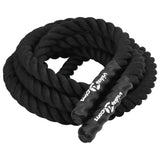 Vidaxl battle rope zwart 6 m 4,5 kg polyester