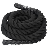 Vidaxl battle rope zwart 6 m 4,5 kg polyester