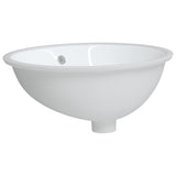 Vidaxl wastafel ovaal 49x40,5x21 cm keramiek wit