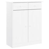 Vidaxl schoenenkast alta 77x35x96 cm massief grenenhout wit
