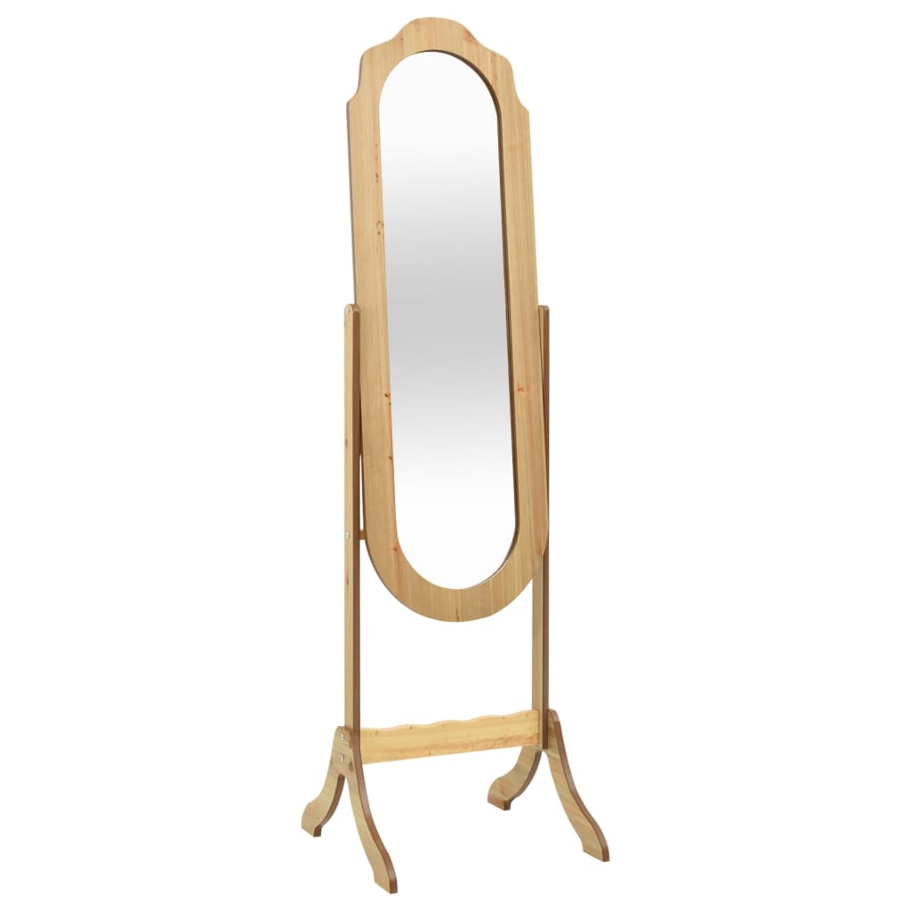 Vidaxl spiegel vrijstaand 45,5x47,5x160 cm bewerkt hout
