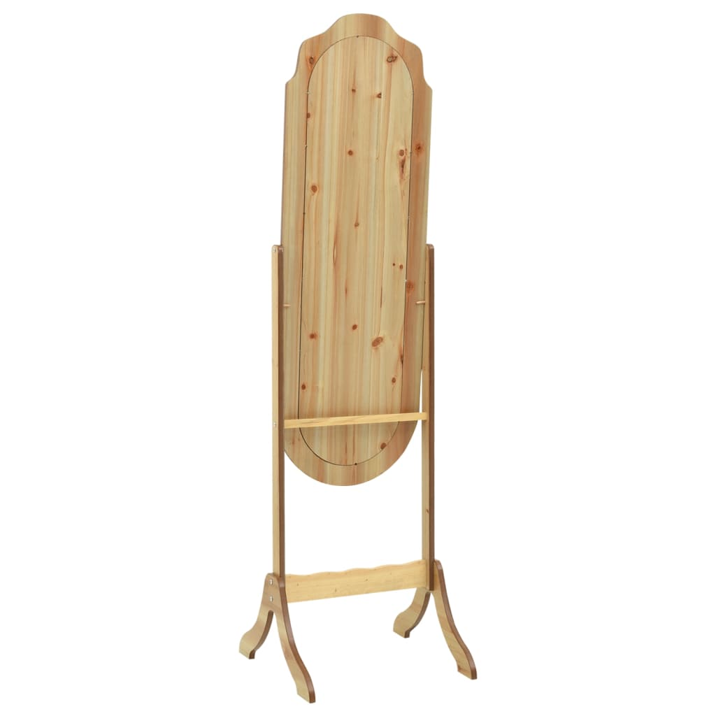 Vidaxl spiegel vrijstaand 45,5x47,5x160 cm bewerkt hout