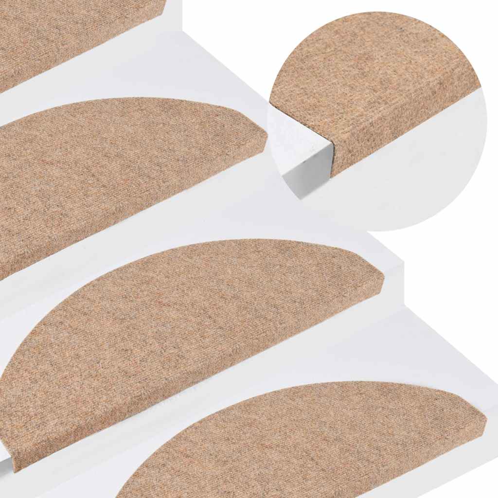 Vidaxl trapmatten zelfklevend 10 st 65x22,5x3,5 cm beige