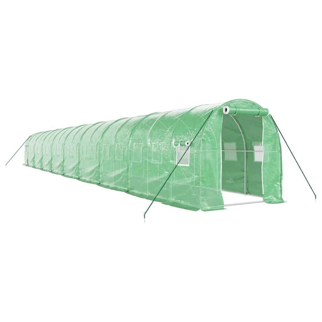 VidaXL Tuinkas met stalen frame 36 m² 18x2x2 m groen