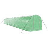 VidaXL Tuinkas met stalen frame 36 m² 18x2x2 m groen