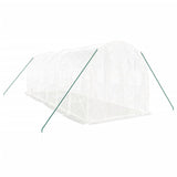 VidaXL Tuinkas met stalen frame 12 m² 6x2x2 m wit