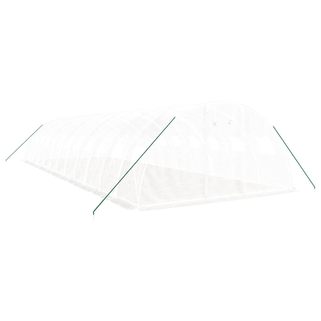 VidaXL Tuinkas met stalen frame 48 m² 12x4x2 m wit