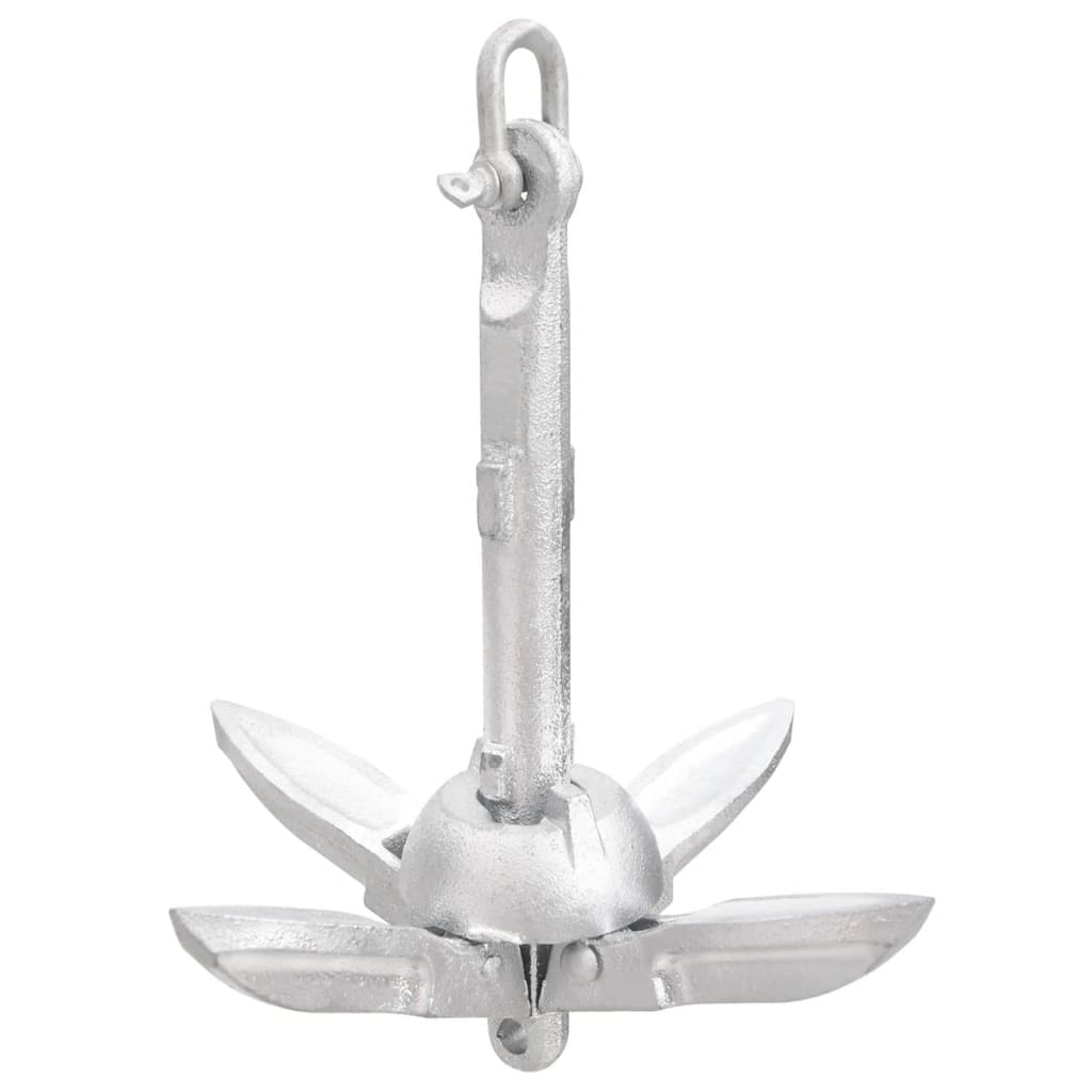Vidaxl anker inklapbaar 0,7 kg thermisch verzinkt gietijzer zilver