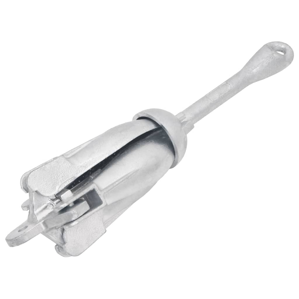 Vidaxl anker inklapbaar 4 kg thermisch verzinkt gietijzer zilver