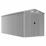 VidaXL Tuinschuur 191x470x198 cm gegalvaniseerd staal lichtgrijs